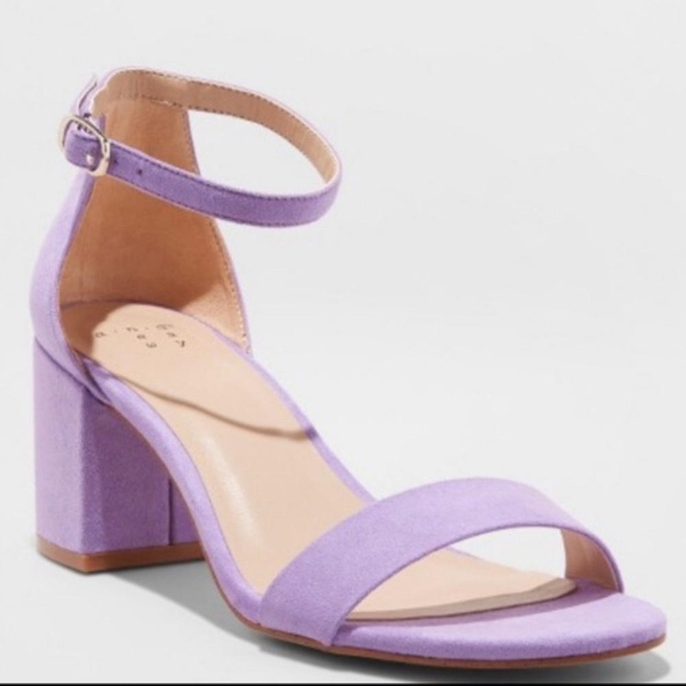 Purple Block Heel
